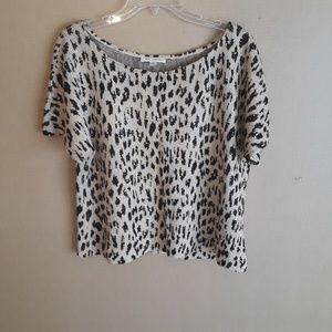 St. John Sequin Leopard Print Top